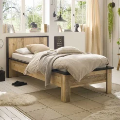 Wohnen Komplett Schlafzimmer mit Einzelbett - Naiavio (vierteilig)