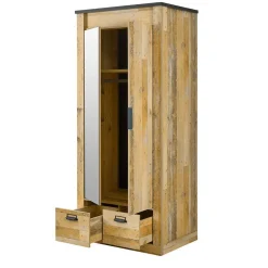 Wohnen Komplett Schlafzimmer mit Einzelbett - Naiavio (vierteilig)