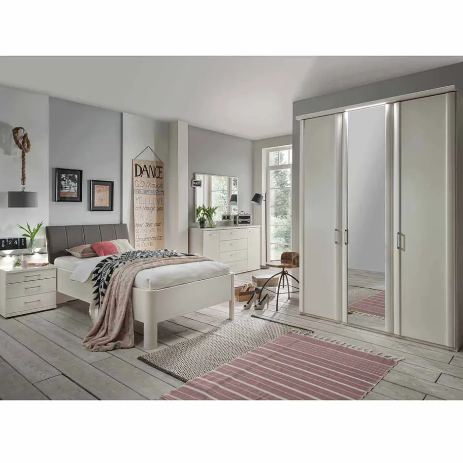 Komplett Schlafzimmer Ronis mit Einzelbett in Komforthöhe (fünfteilig)^Wohnen Best