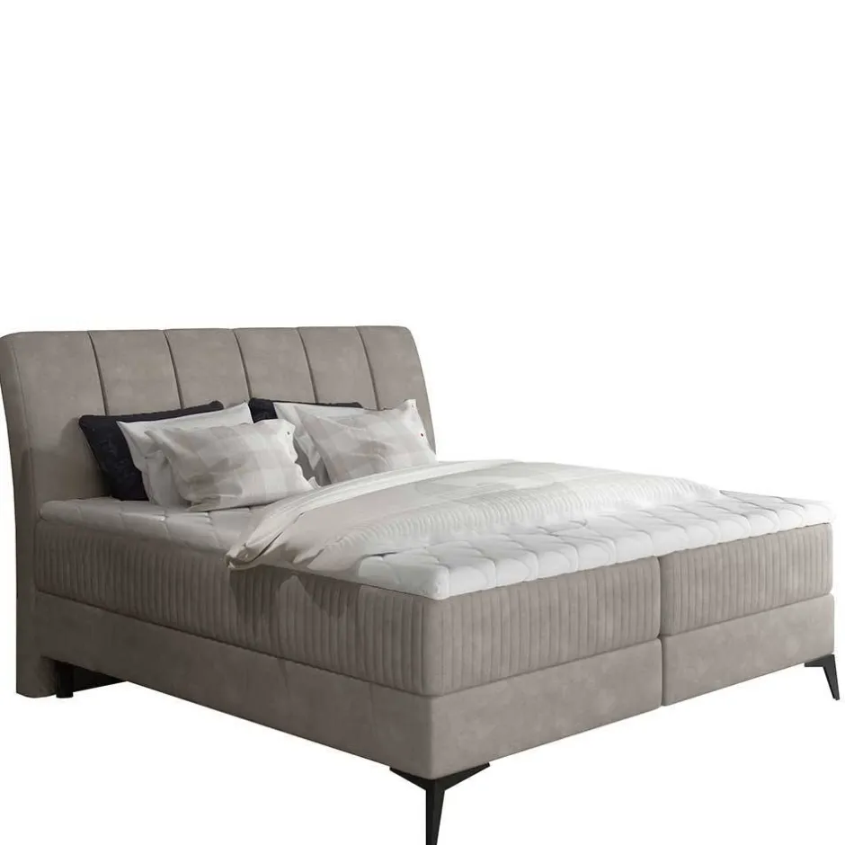 Wohnen Komplettbett in Beige Chenillebezug - Tamba