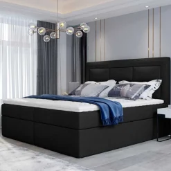 Wohnen Komplettbett in Schwarzbraun Stoffbezug - Aundre