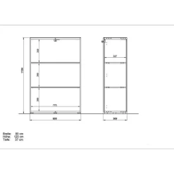 Komplette Büro Einrichtung in Weiß - Fidania (fünfteilig)^Wohnen