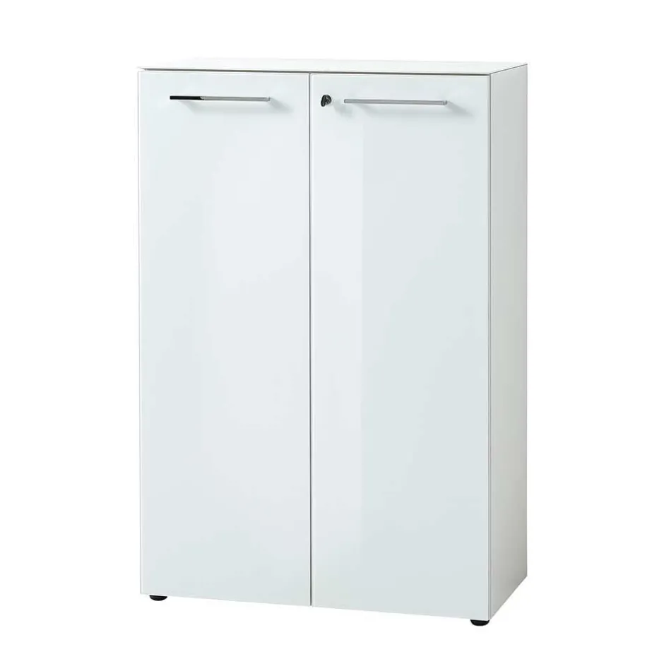 Komplette Büro Einrichtung in Weiß - Fidania (fünfteilig)^Wohnen