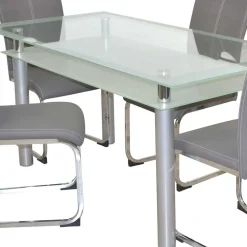 Komplette Essgruppe mit Glastisch - Viddalba (fünfteilig)^Wohnen Discount