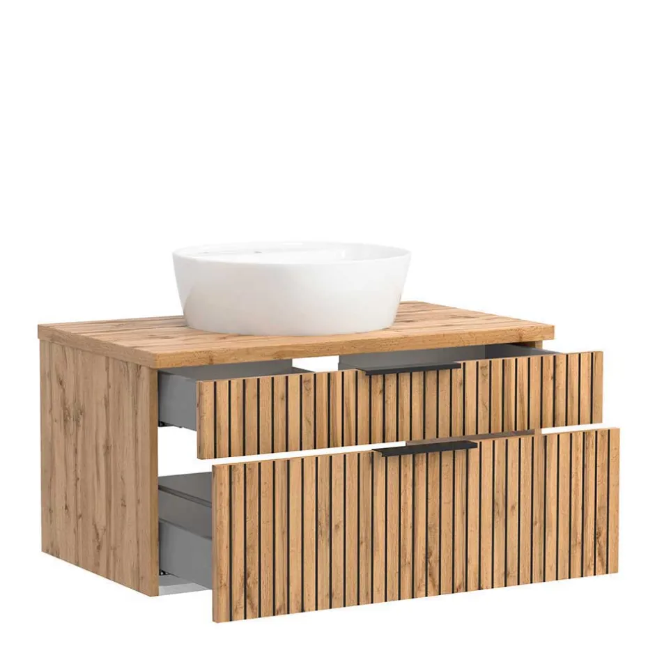 Kompletteinrichtung Badmöbel modern - Crystoga (fünfteilig)^Wohnen Hot