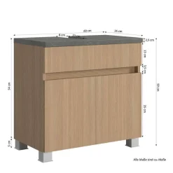 Wohnen Kompletteinrichtung Badmöbel Set - Leitha (fünfteilig)