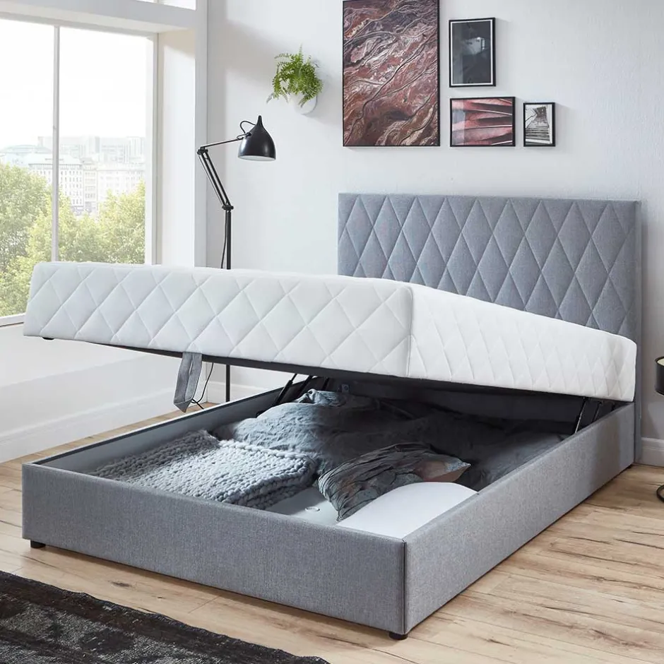 Wohnen Komplettes Polsterbett H2 mit Stauraum - Enda