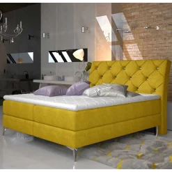 Wohnen Komplettes Polsterbett in Currygelb - Seventy