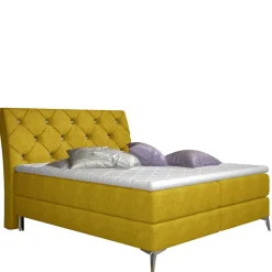 Wohnen Komplettes Polsterbett in Currygelb - Seventy