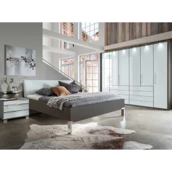 Komplettschlafzimmer mit LED Beleuchtung - Geraldine (vierteilig)^Wohnen