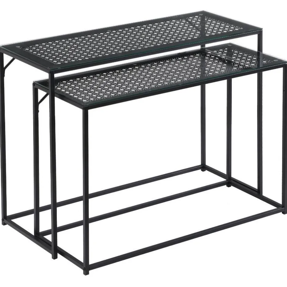 Wohnen Konsolentisch Duo in Schwarz - Panfreda (zweiteilig)