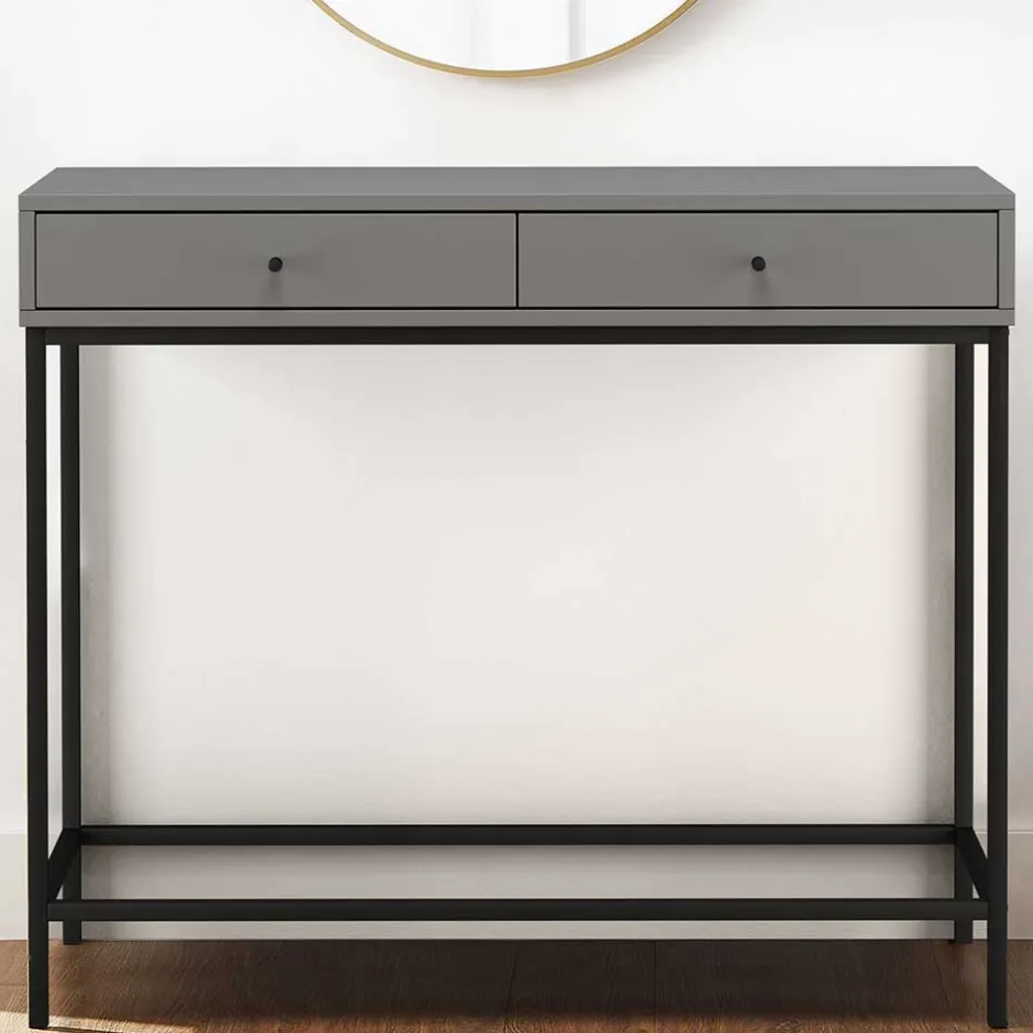 Wohnen Konsolentisch in Grau mit Schwarz - Lagista