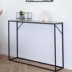 Konsolentisch in Marmoroptik Beigegrau - Chica^Wohnen Outlet