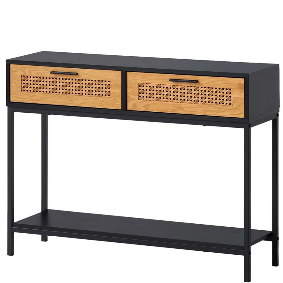 Wohnen Konsolentisch in Natur und Schwarz - Around