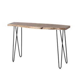 Konsolentisch mit Baumkante Holzplatte Akazie - Cornelys^Wohnen