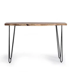 Konsolentisch mit Baumkante Holzplatte Akazie - Cornelys^Wohnen