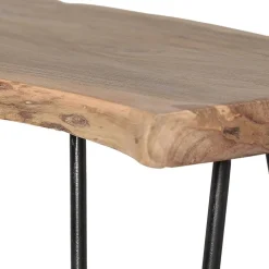 Konsolentisch mit Baumkante Holzplatte Akazie - Cornelys^Wohnen