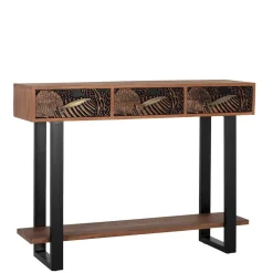 Wohnen Konsolentisch mit Schnitzerei und Lack - Marcel