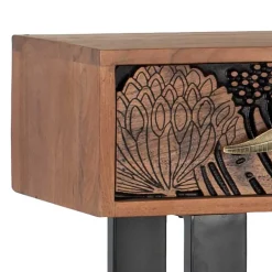 Wohnen Konsolentisch mit Schnitzerei und Lack - Marcel