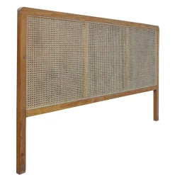 Wohnen Kopfteil mit Wiener Geflecht und Teakholz Rahmen - Teako