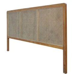 Wohnen Kopfteil mit Wiener Geflecht und Teakholz Rahmen - Teako