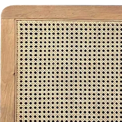 Wohnen Kopfteil mit Wiener Geflecht und Teakholz Rahmen - Teako