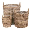 Wohnen Korb Trio aus Rattan Geflecht - Ciosda (dreiteilig)