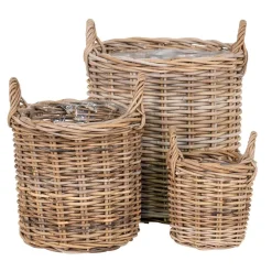 Wohnen Korb Trio aus Rattan Geflecht - Ciosda (dreiteilig)