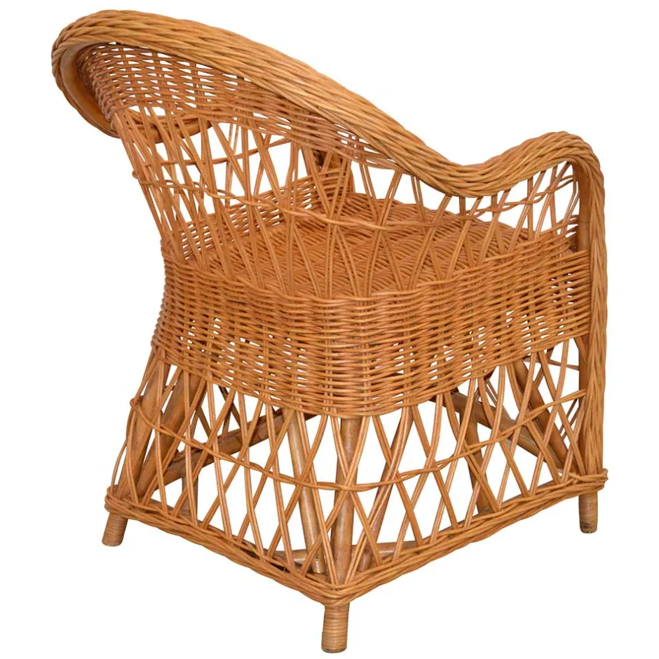 Korbsessel aus Rattan in Honigfarben - Uarte^Wohnen Clearance