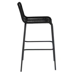 Kordel Geflecht Barstuhl in Schwarz - Dariana (4er Set)^Wohnen Discount