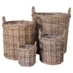 Wohnen Körbe mit Griffen aus Rattangeflecht - Onda (vierteilig)