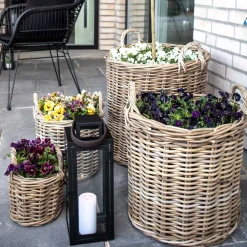 Wohnen Körbe mit Griffen aus Rattangeflecht - Onda (vierteilig)