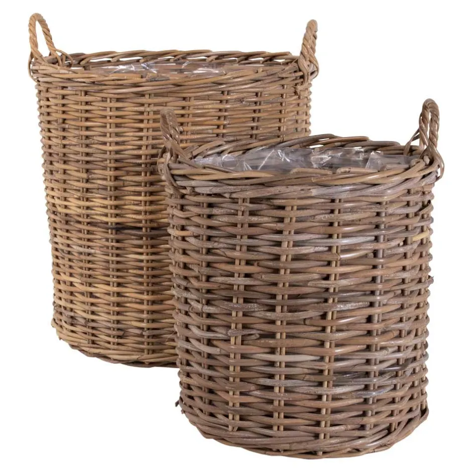 Wohnen Kubu Rattan Körbe in Braun - Veracruz (zweiteilig)