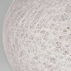 Wohnen Kugelleuchte aus Flachs Gewebe in Weiß - Peso