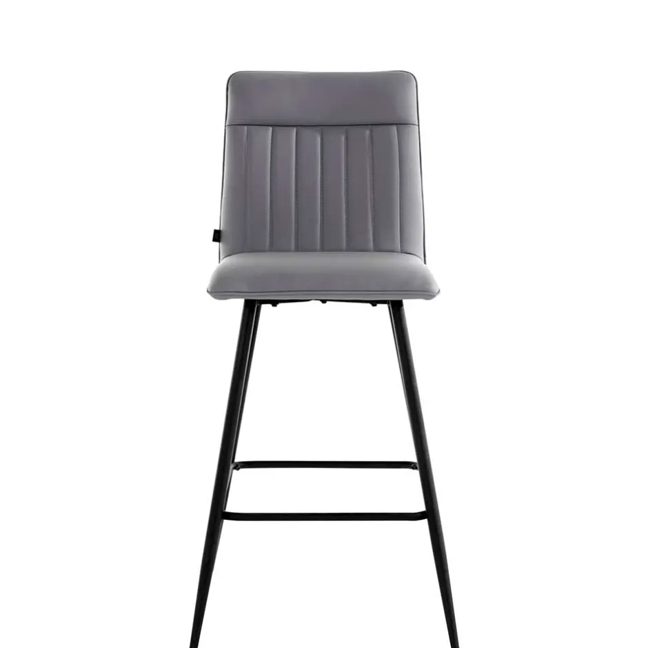 Kunstleder Barstühle in Grau - Eleganto (2er Set)^Wohnen Discount