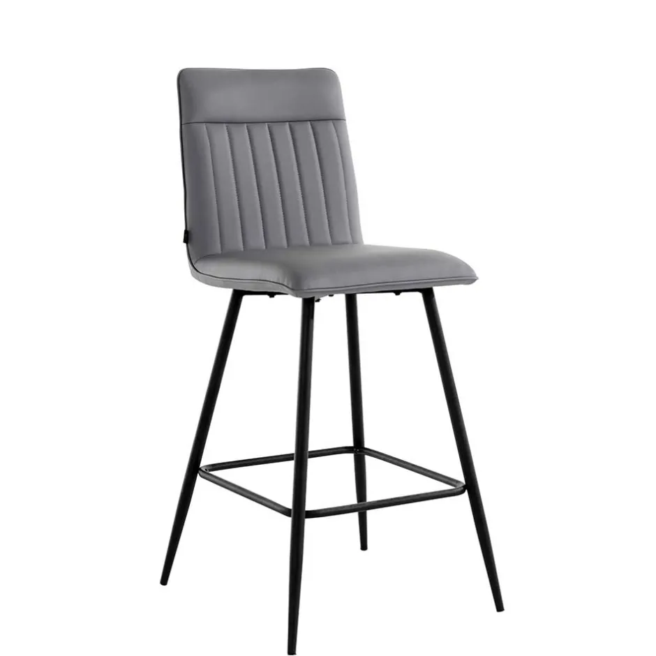 Kunstleder Barstühle in Grau - Eleganto (2er Set)^Wohnen Discount