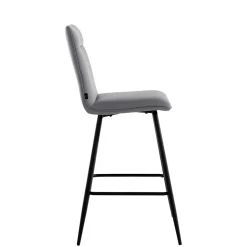 Kunstleder Barstühle in Grau - Eleganto (2er Set)^Wohnen Discount