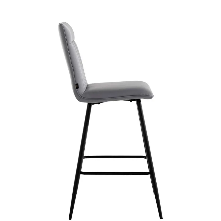 Kunstleder Barstühle in Grau - Eleganto (2er Set)^Wohnen Discount