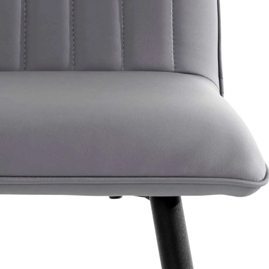 Kunstleder Barstühle in Grau - Eleganto (2er Set)^Wohnen Discount