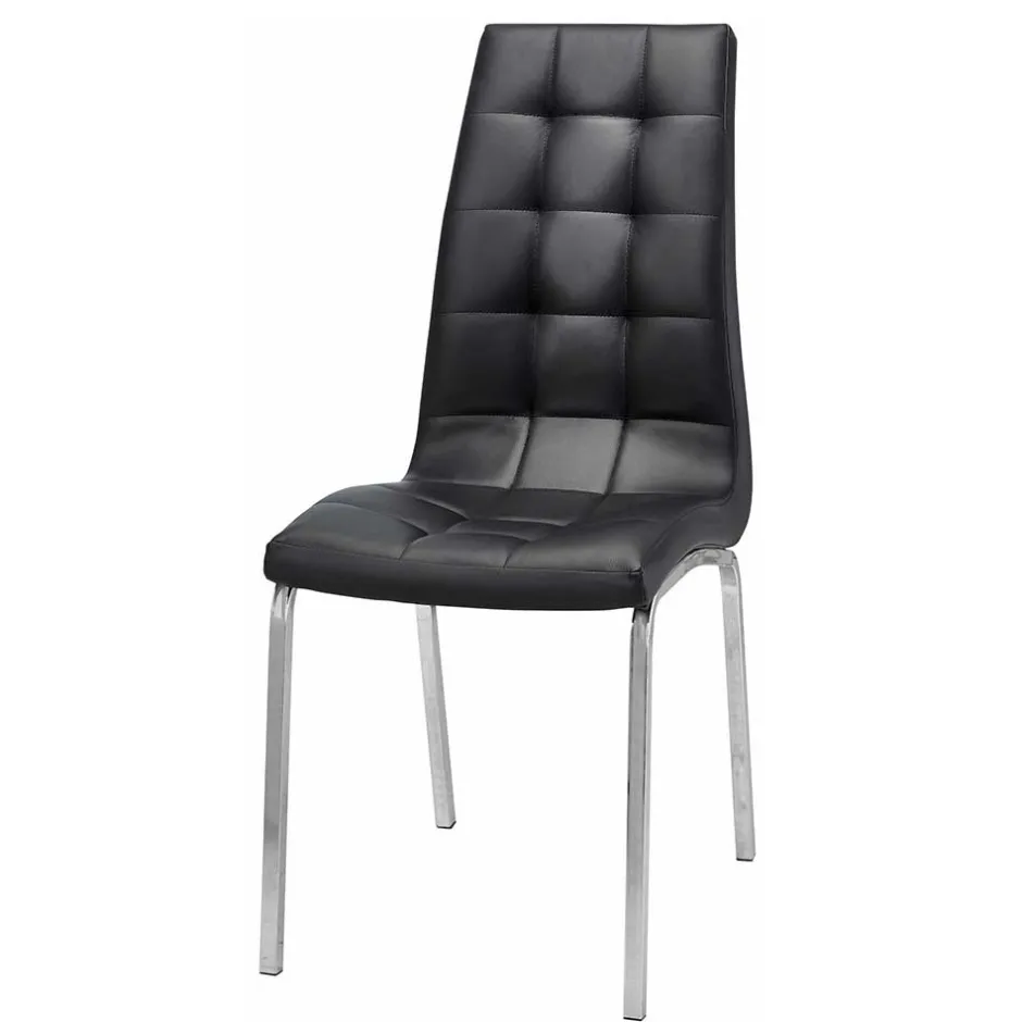 Kunstleder Esstischstühle in Schwarz - Stufanias (2er Set)^Wohnen Best