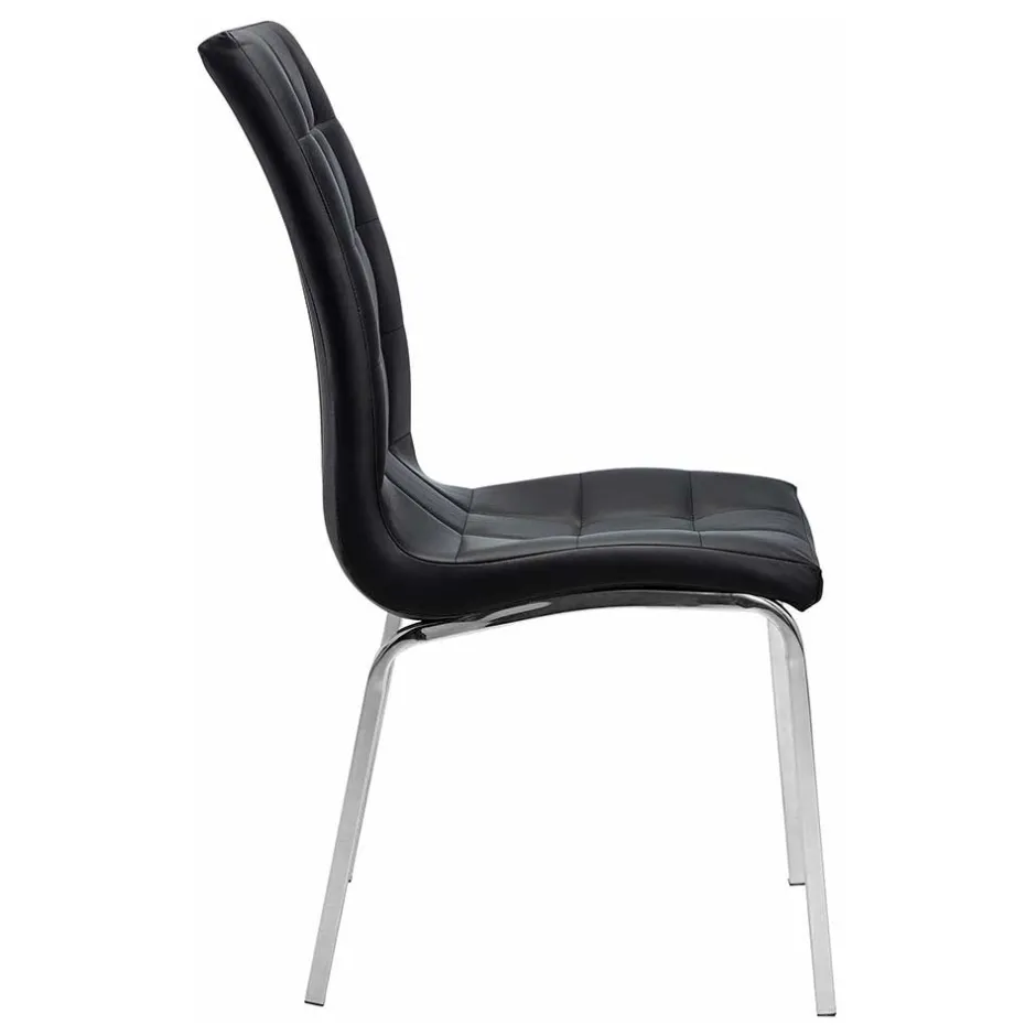 Kunstleder Esstischstühle in Schwarz - Stufanias (2er Set)^Wohnen Best