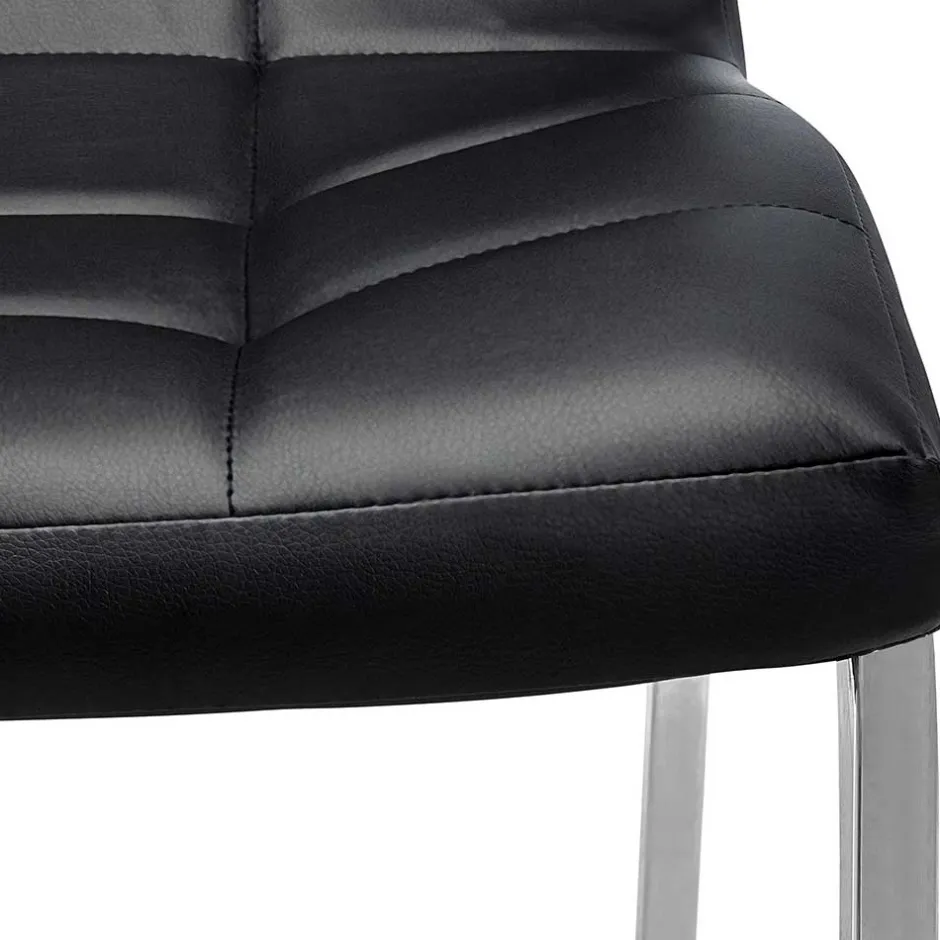 Kunstleder Esstischstühle in Schwarz - Stufanias (2er Set)^Wohnen Best