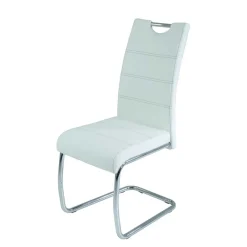 Wohnen Kunstleder Esszimmer Stühle in Weiß - Mengiz (Set)