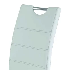 Wohnen Kunstleder Esszimmer Stühle in Weiß - Mengiz (Set)