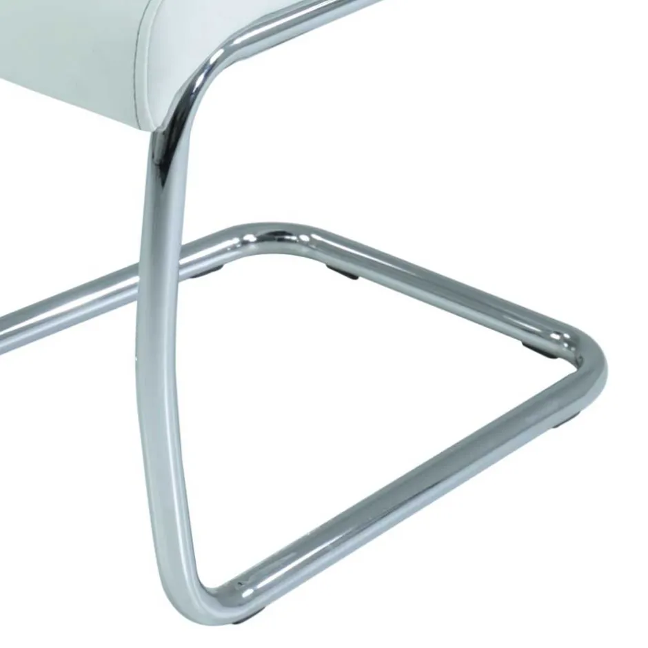 Wohnen Kunstleder Esszimmer Stühle in Weiß - Mengiz (Set)