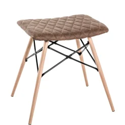 Wohnen Kunstleder Hocker im Skandi Design - Arianno