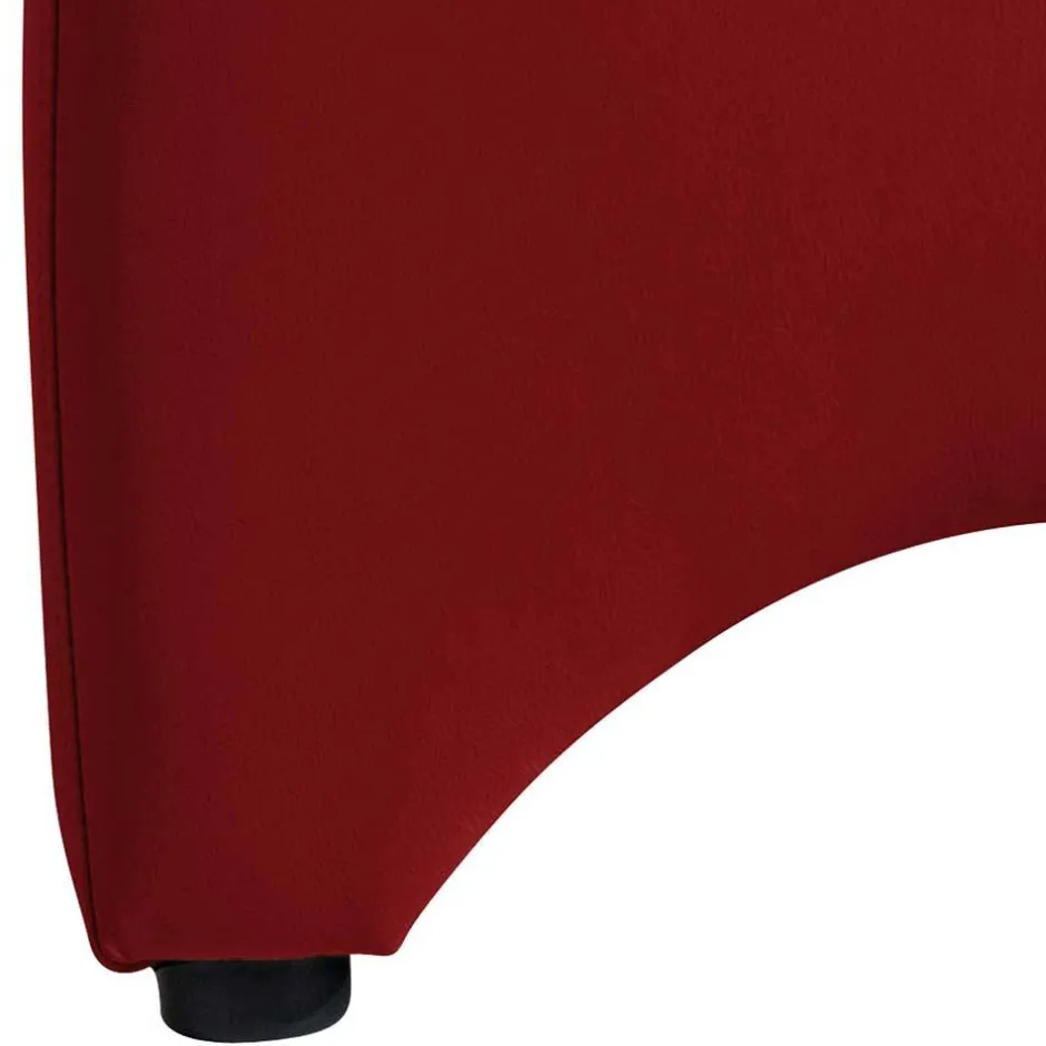 Kunstleder Hocker in Rot - Systrem^Wohnen New