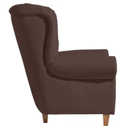 Kunstleder Ohrensessel in Braun - Ziller^Wohnen New