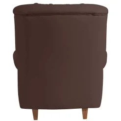 Kunstleder Ohrensessel in Braun - Ziller^Wohnen New