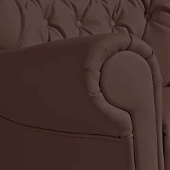 Kunstleder Ohrensessel in Braun - Ziller^Wohnen New